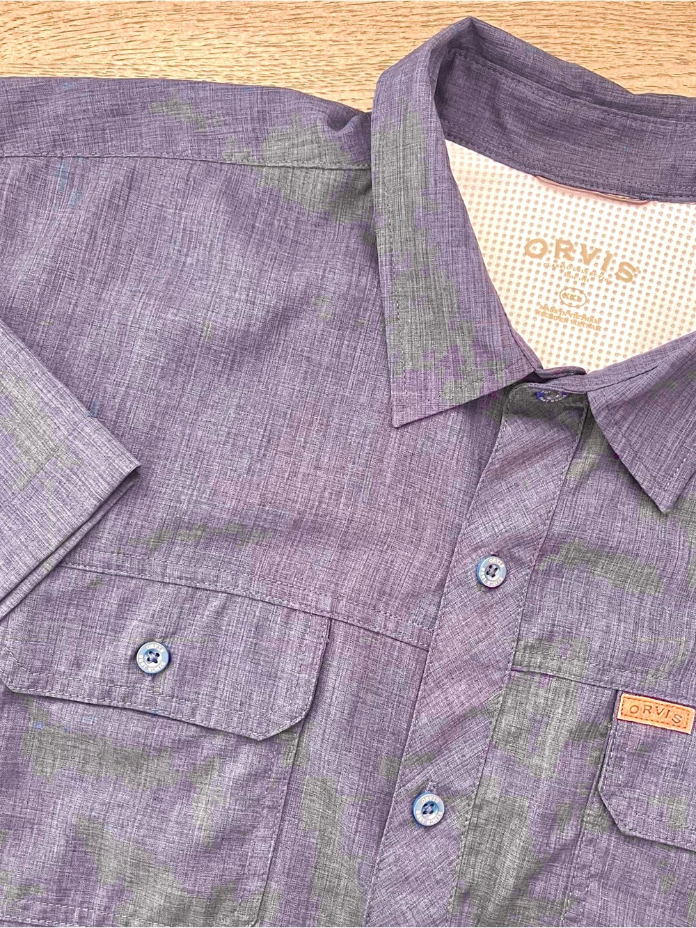 Orvis | Men's Short-Sleeve Button-Up Camp Shirt in Navy Size 2XL